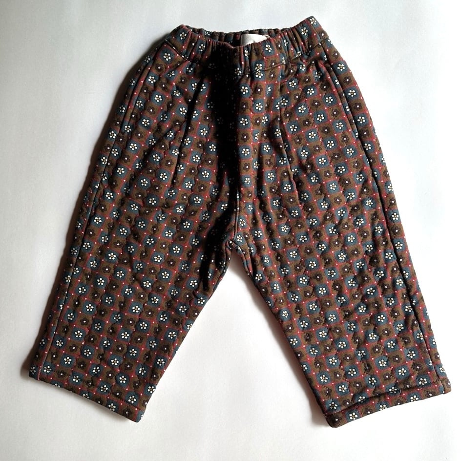 & pal Flower Quilted Pants【80-120cm】Bordeaux