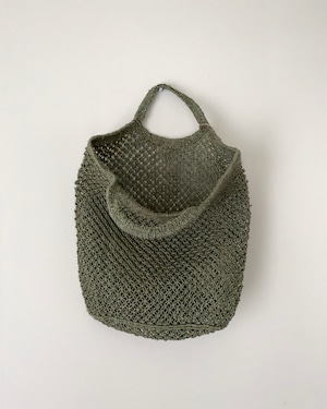 【SALE】 ジュート マクラメ ショッピングバッグ グレイ / 【SALE】Jute macrame shopping bag Grey Maison Bengal