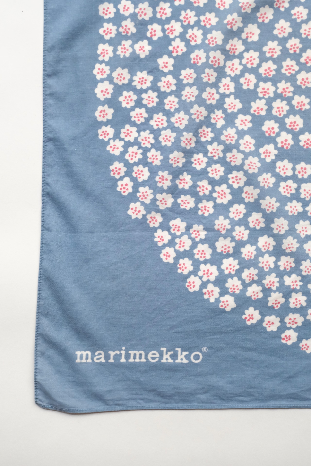 Marimekko "Puketti" cotton scarf (blue)