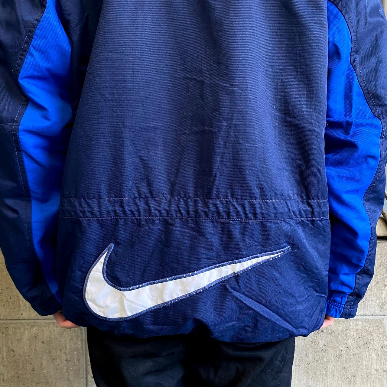 90年 NIKE ナイキ スウォッシュロゴ ナイロンジャケット メンズL 古着