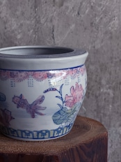 中国製造/ヴィンテージ パステル壺