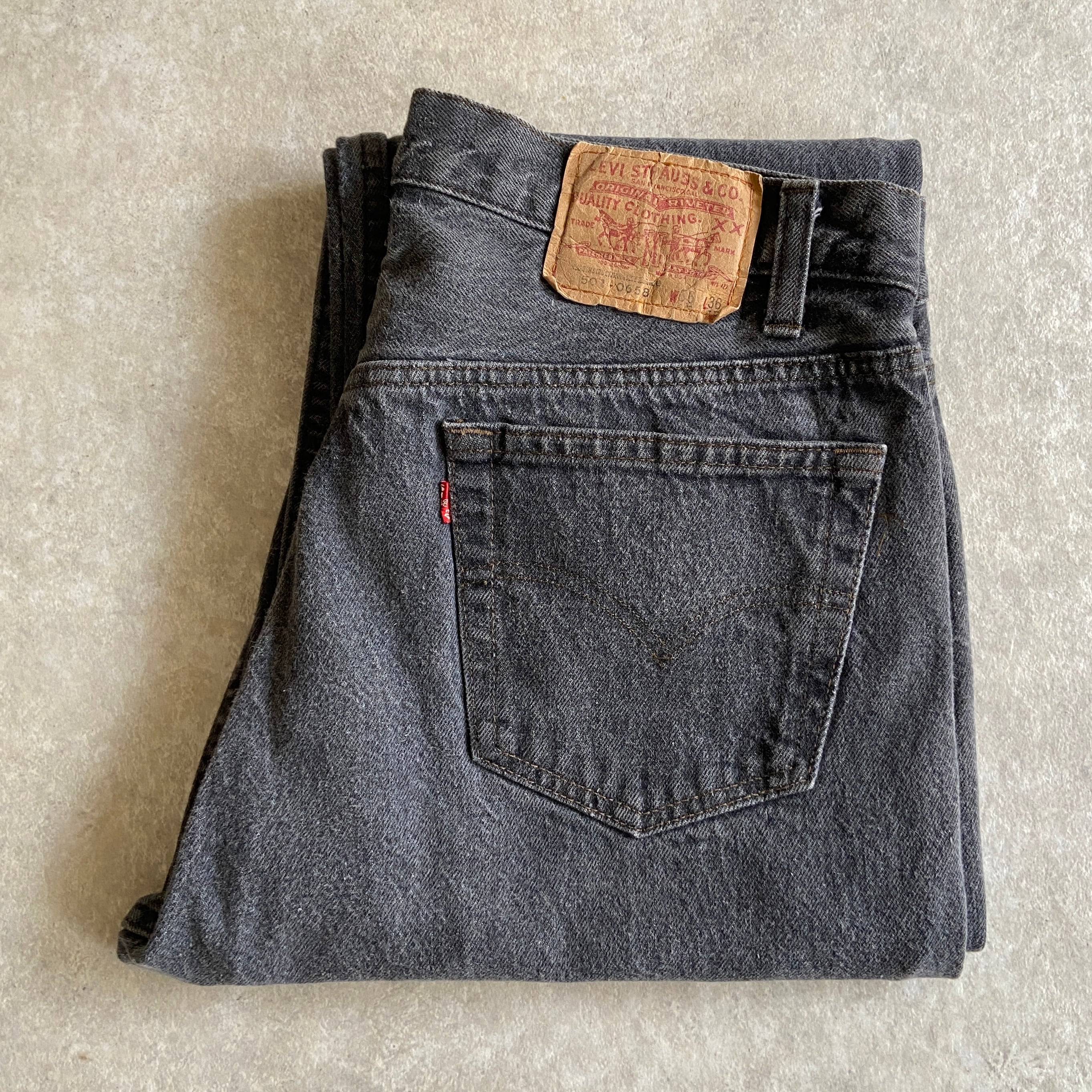 1980s Levi's 501 先染めブラック W34 L26.5 Made in USA G915