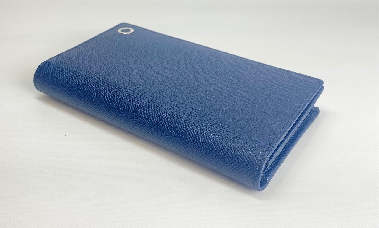 ブルガリ 長財布 メンズ 283811 GRAIN/DENIM SAPPHIRE