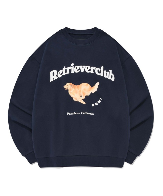 [RETRIEVER CLUB] RUNNING RETRIEVER CREWNECK [NAVY] 正規品 韓国ブランド 韓国代行 韓国通販 韓国ファッション