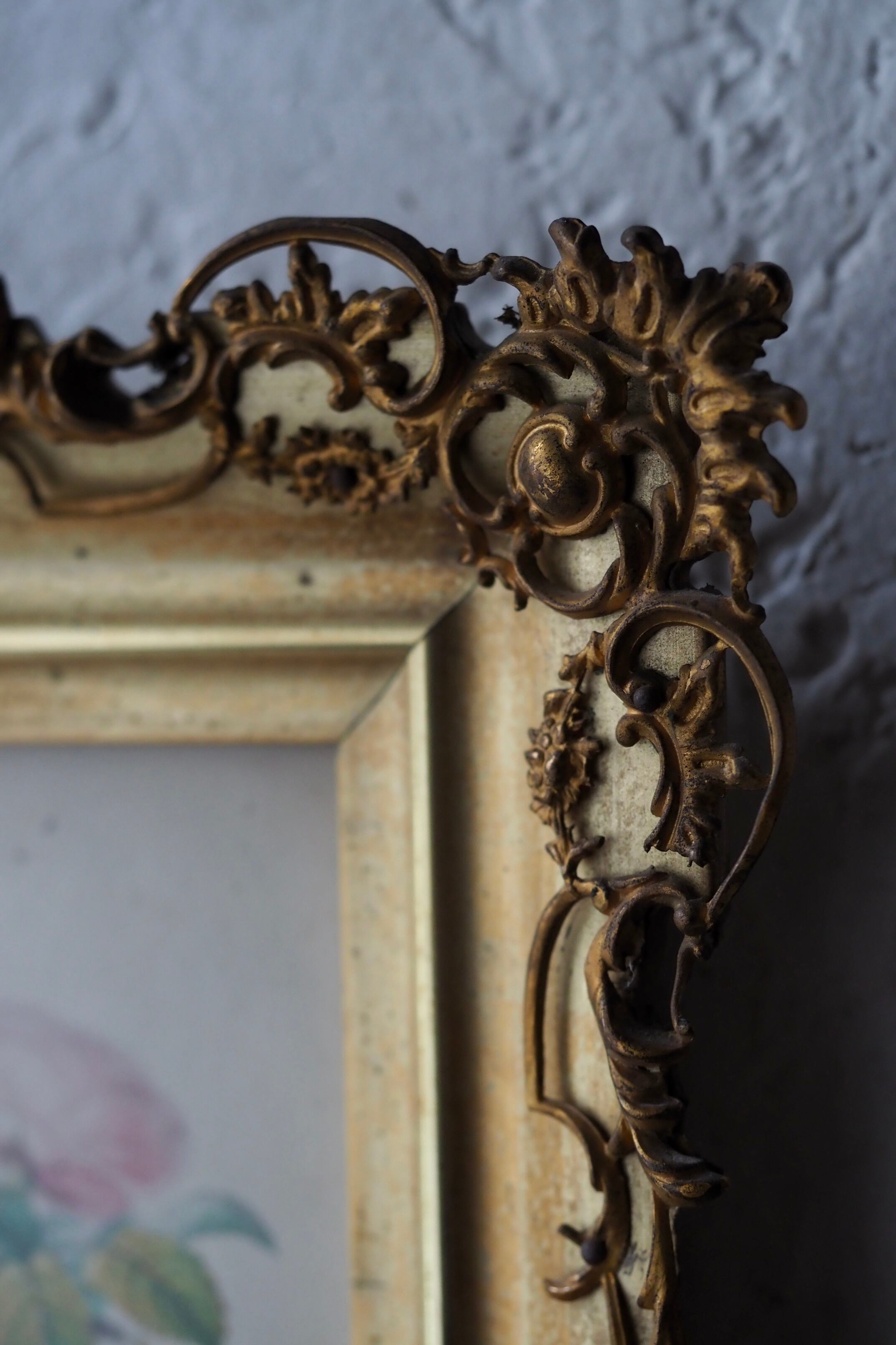 壺と花 オルモル装飾額 No.2-antique gilt bronze frame