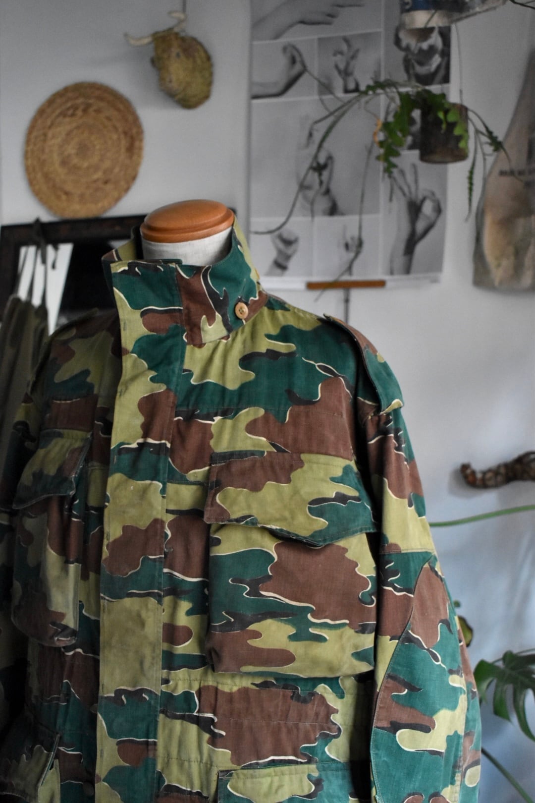 50's vintage “Belgium army“ “Denison smock“ “jigsaw camouflage