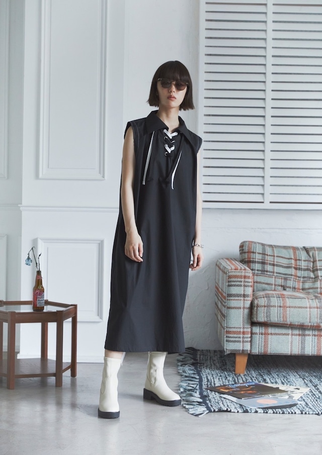 raiMu　Sneaker Shirt Dress 　Black【RA-23SS3-10-F-BK】