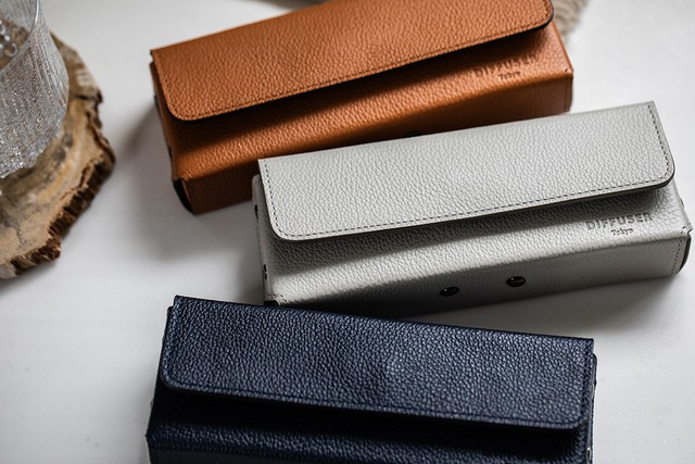 DIFFUSER 牛革 セミハード メガネケース SHRINK LEATHER RECT EYEWEAR CASE SG1185 ディフューザー メガネ サングラス カウレザー レザーケース 国産 日本製-14枚目