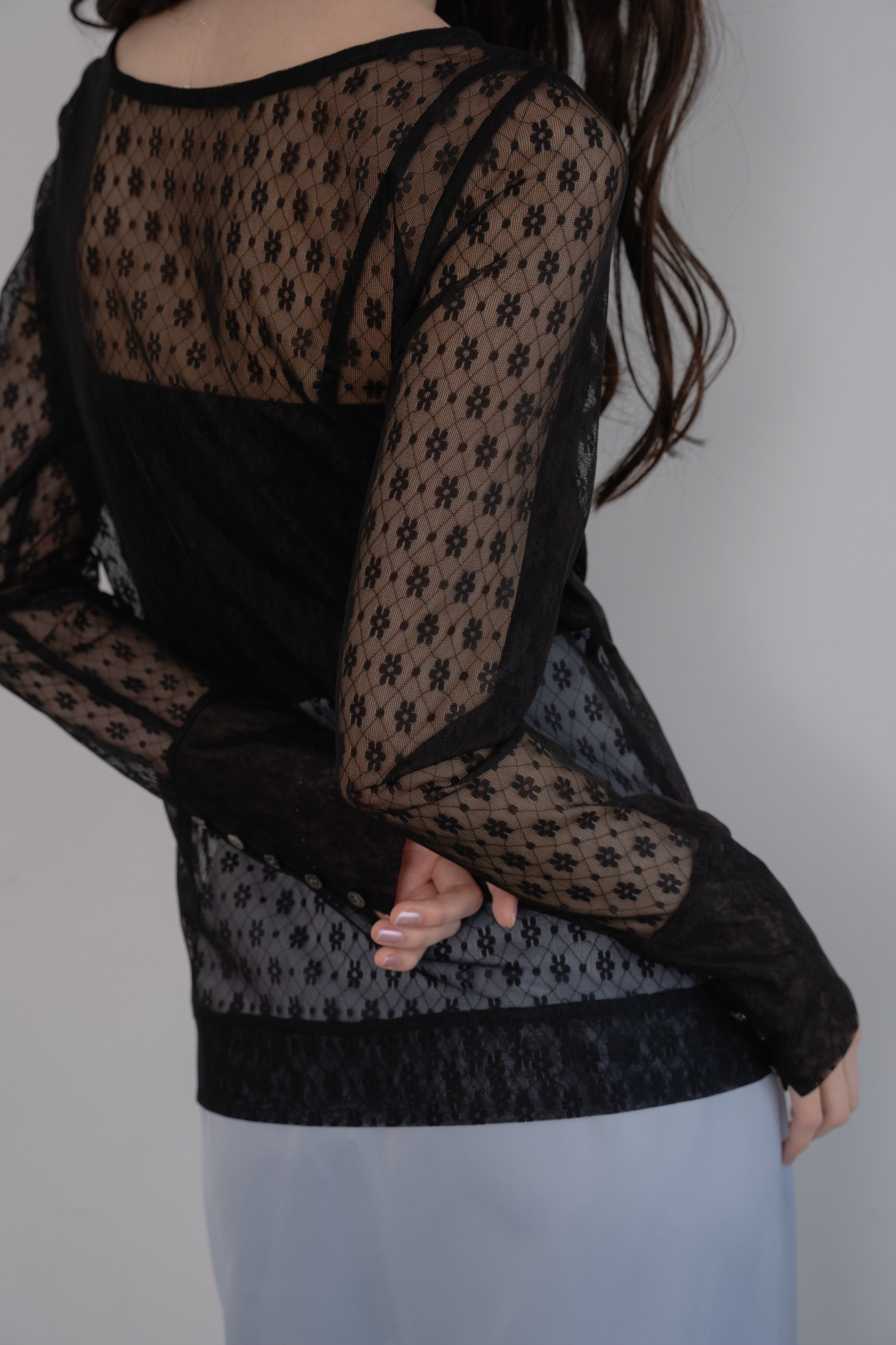 sheer lace shirt | philme