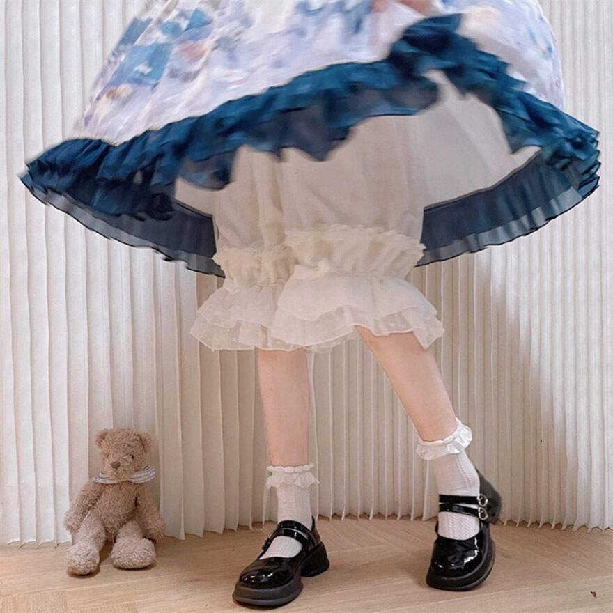 ドロワーズ インナー 厚手 レース ロリィタ 秋冬服