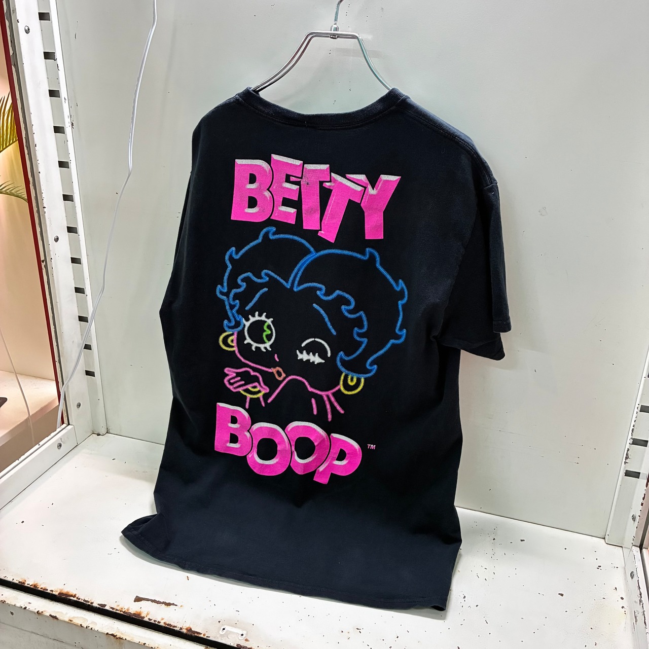 Betty Boop グラフィックTee ブラック　ネオン　バックプリント