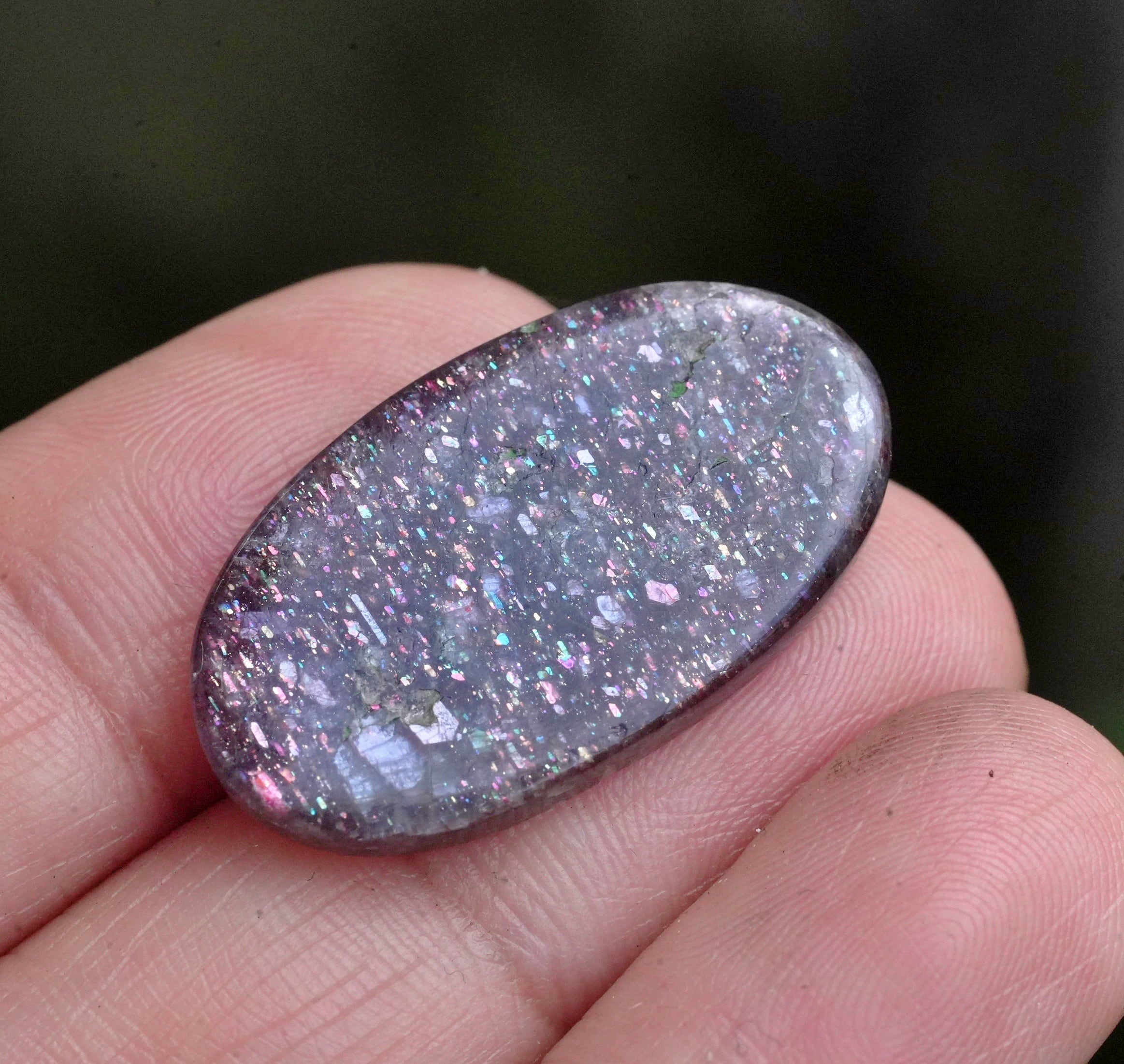 彩豊か☆アイオライトサンストーン s1569 | Funky garuda Stone