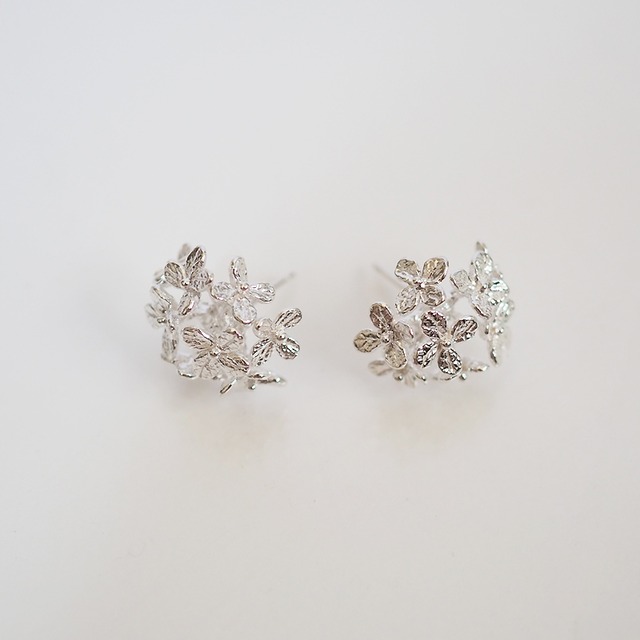 紫陽花のピアス(silver)