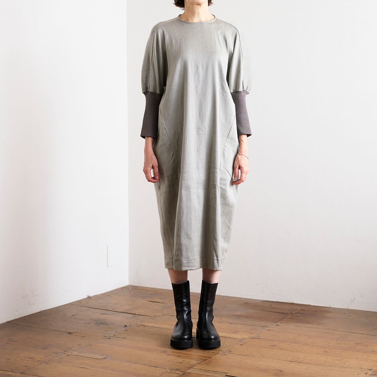 【30%off sale!】divka ディウカ ウールダイアゴナルダブルドレス DK26-CS04-O03