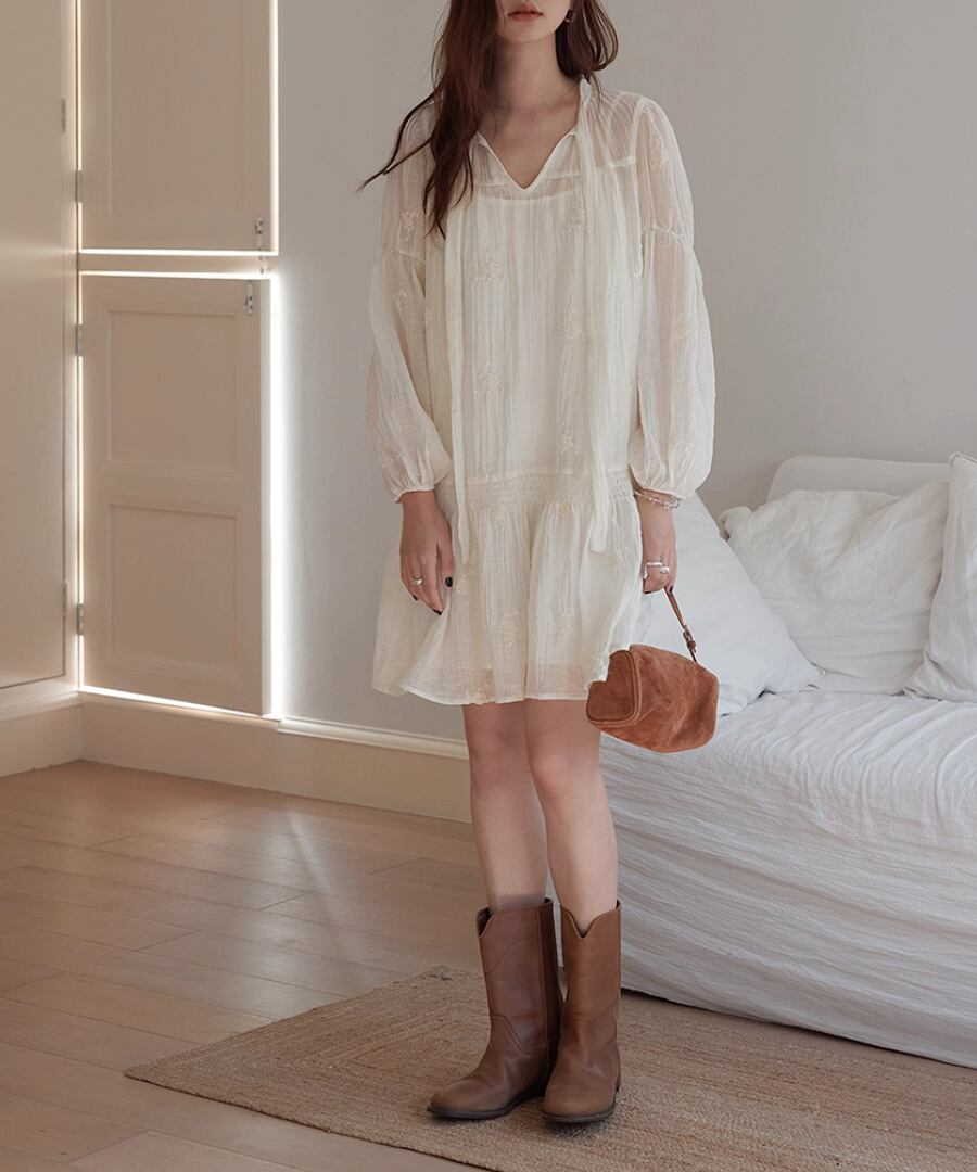 ヘビージャカード◆Vネックワンピース【w-30079】