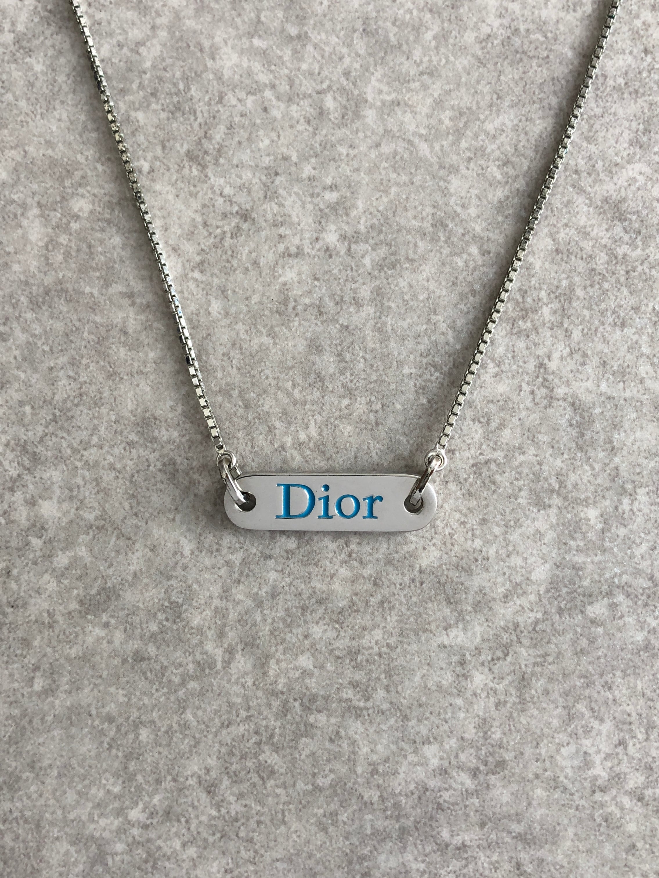 Christian Dior クリスチャン ディオール ネックレス シルバー ロゴ