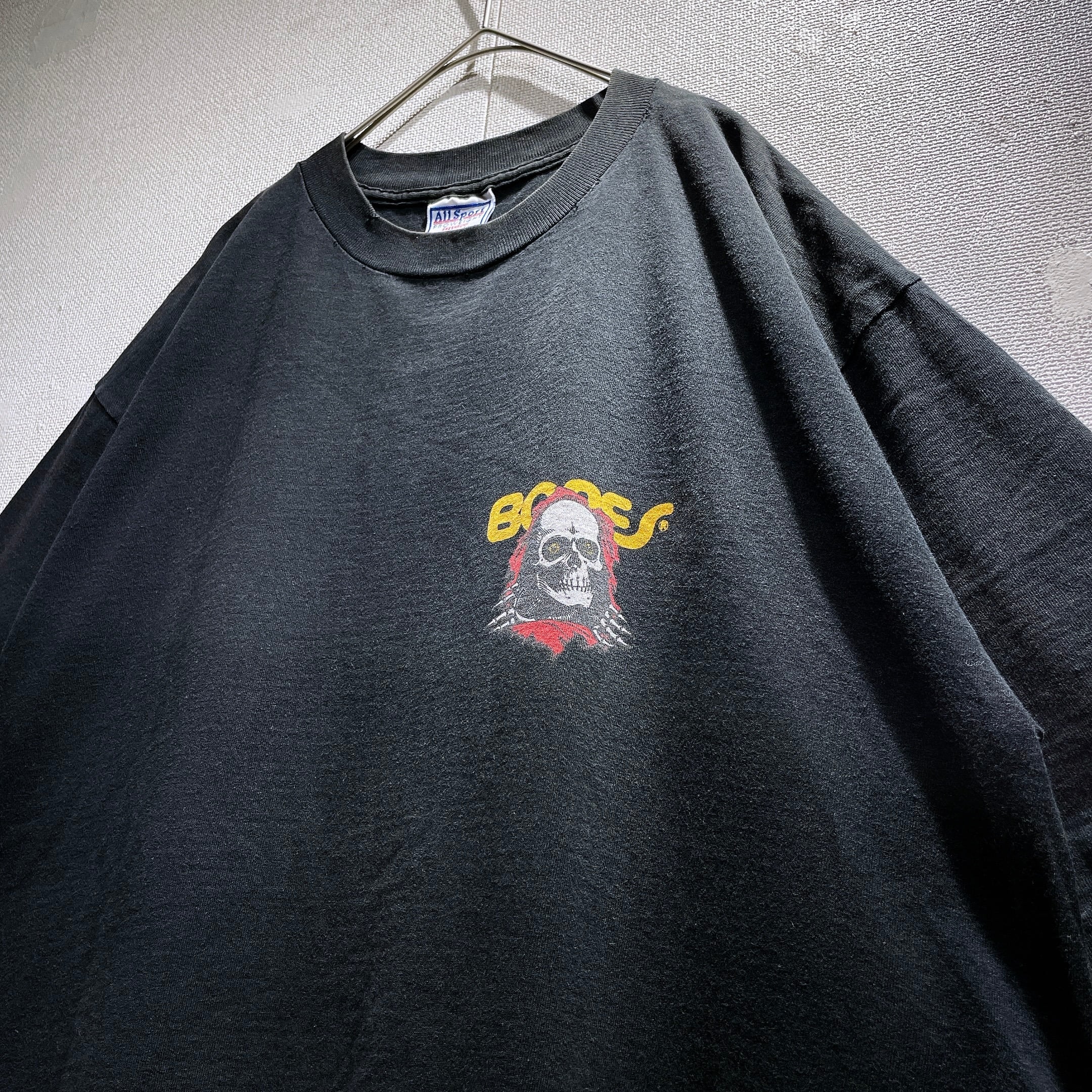 1994s POWELL PERALTA ” 覗きBONES ” printed Black Tee (made in Usa)