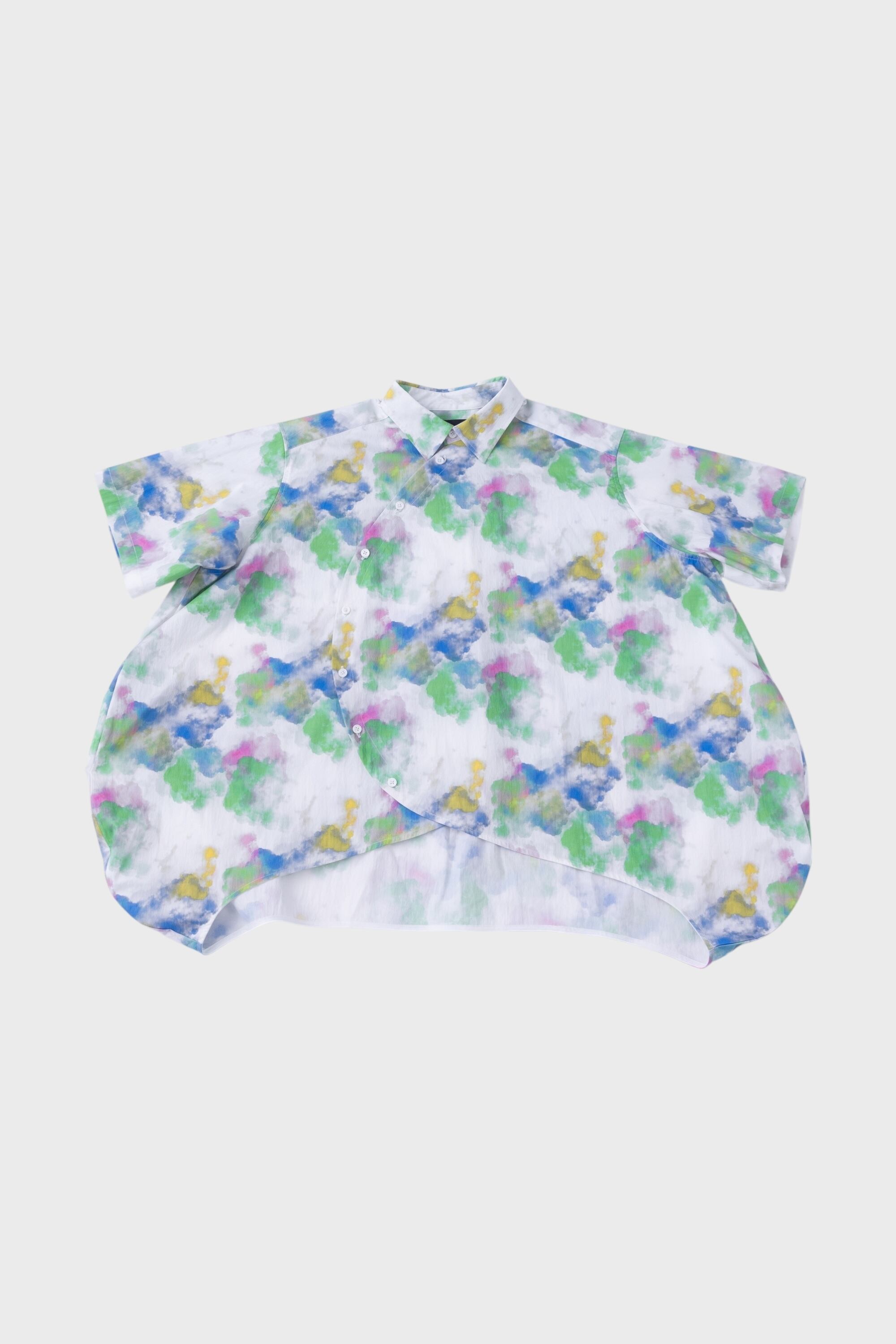 nunuforme 25SS 〉 ハーフスリーブサークルシャツ / white | 世界の