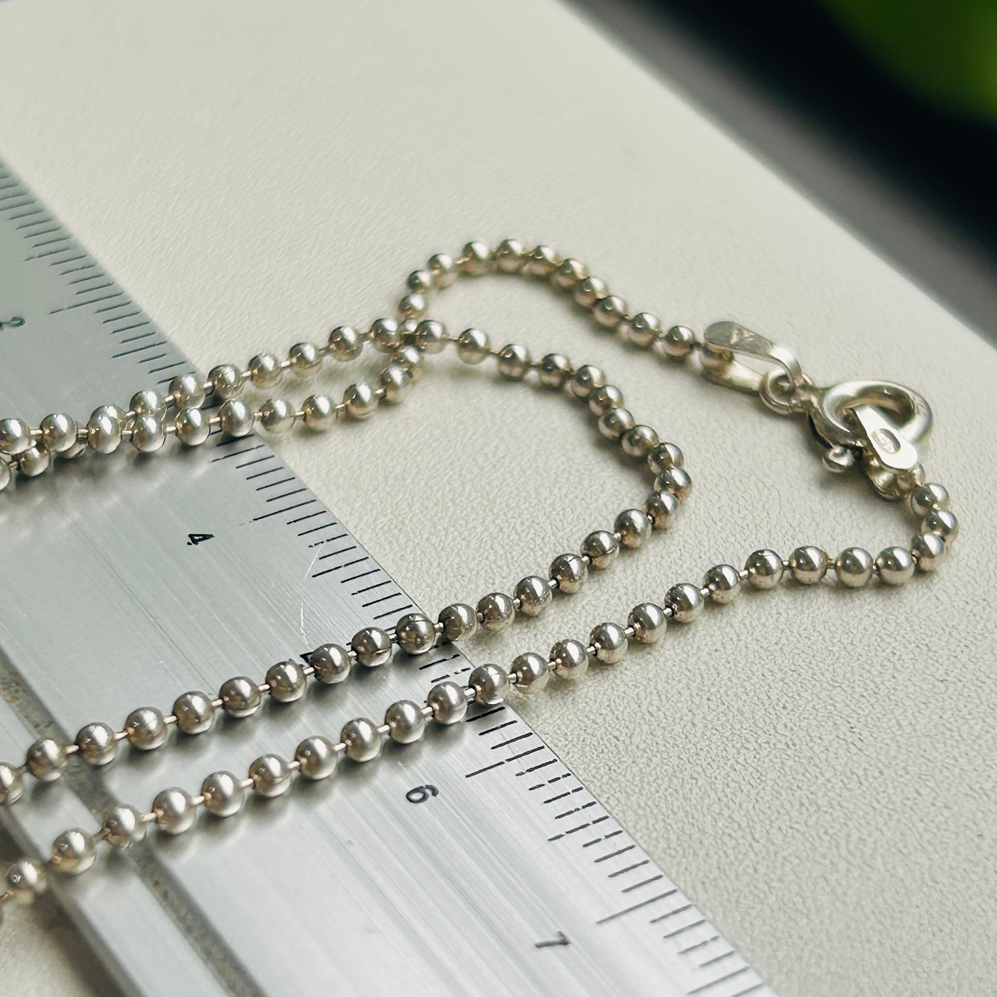 Italy シルバー925 LONGボールチェーンネックレス（76cm） | Milo