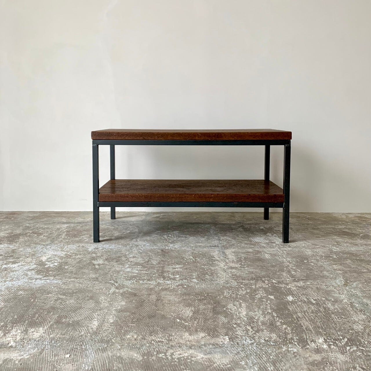 鉄脚のローボード　サイドテーブル　古家具　 0647