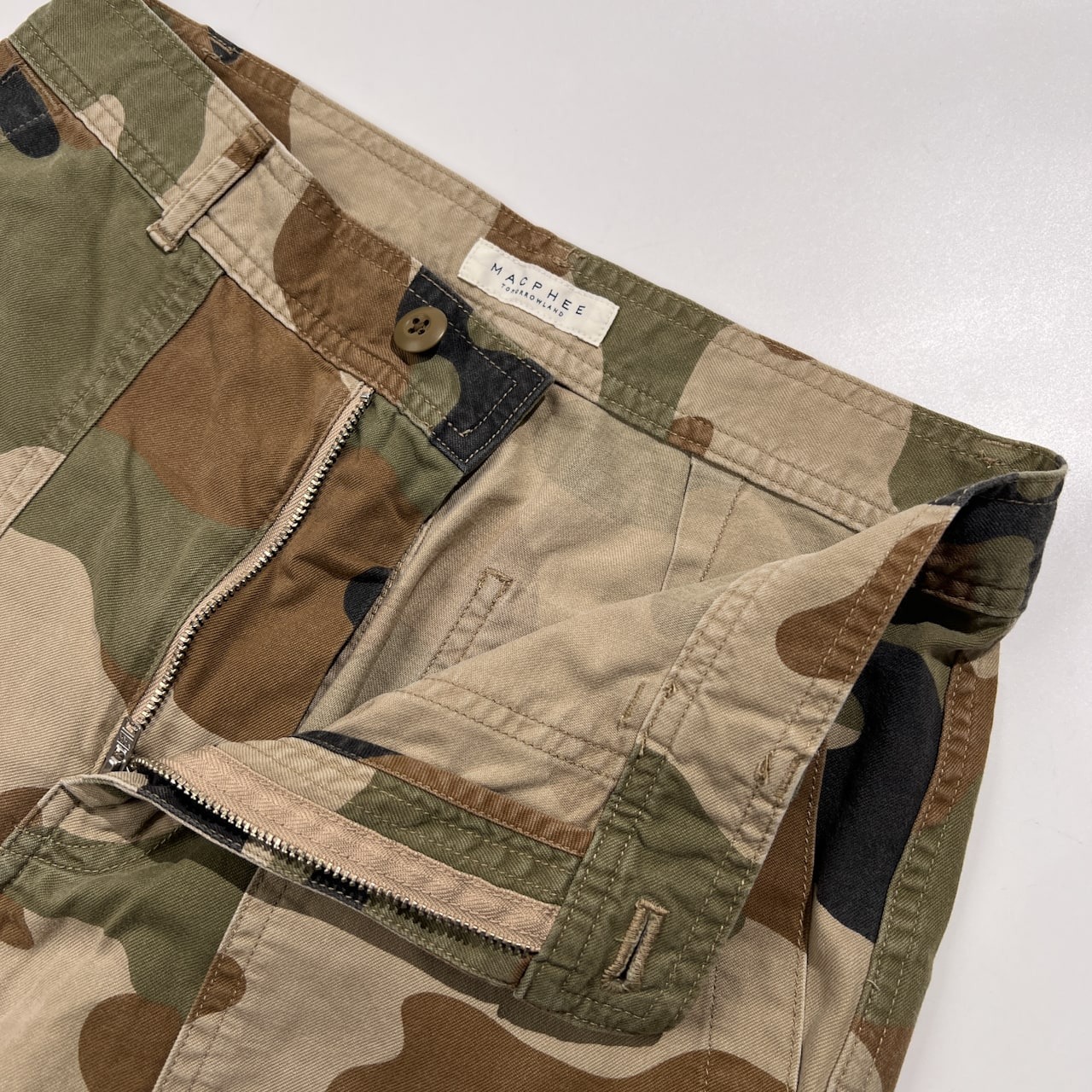 MACPHEE マカフィー TOMORROWLAND トゥモローランド カモフラ 迷彩 ワーク パンツ サイズ 36 /カーキ系 日本製 コットン ミリタリー