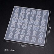 YFFSFDC シリコンモールド アルファベット 数字 レジン型 アクセサリー パーツ シリコン レジン ソフト モールド 樹脂 粘土 抜き型 英字 DIY 手作り ハンドメイド