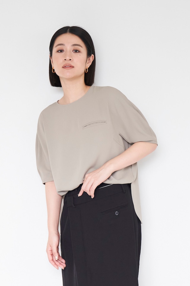 Short Sleeves TOPS - KHAKI