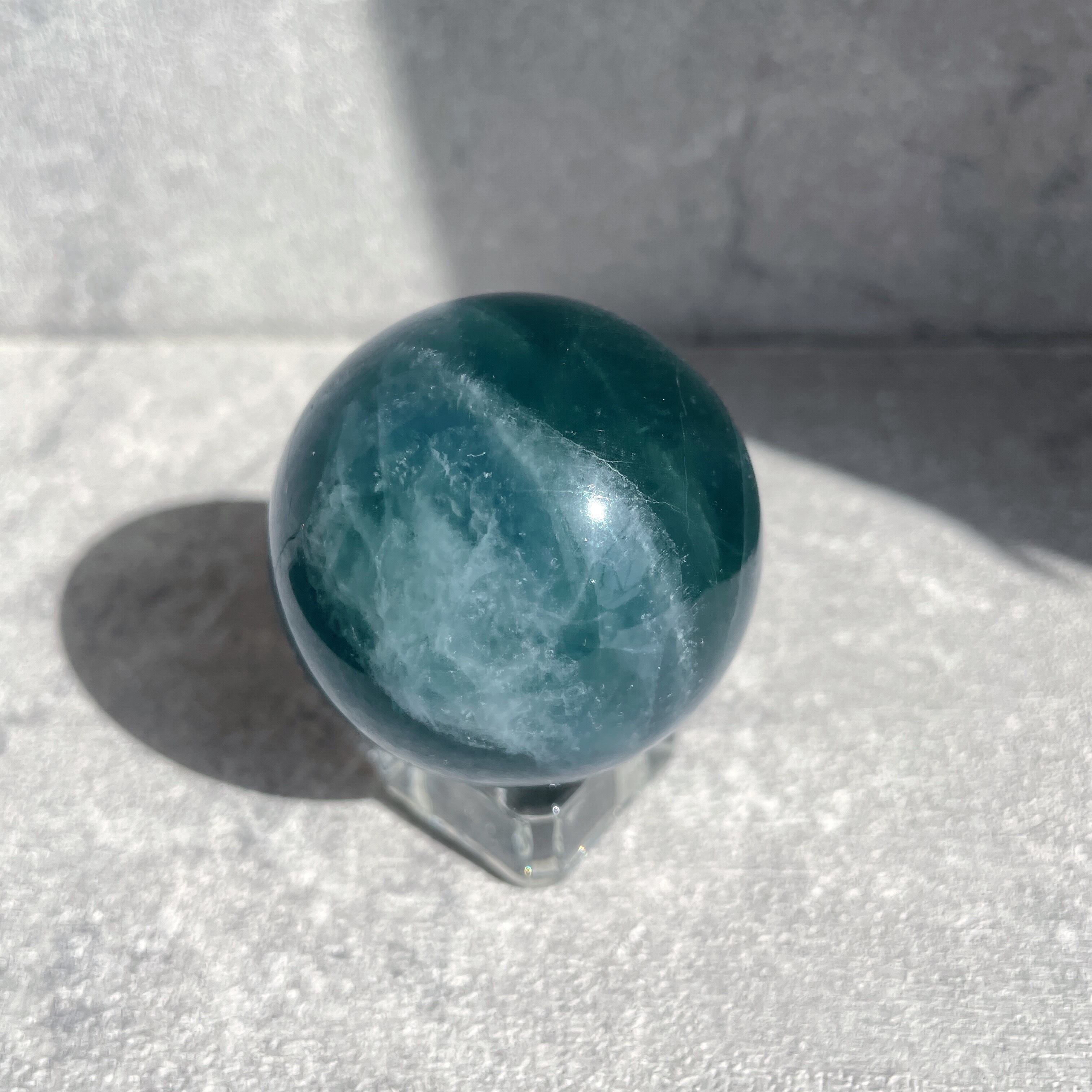 グリーンフローライト スフィア（丸玉）13◇Green Fluorite sphere