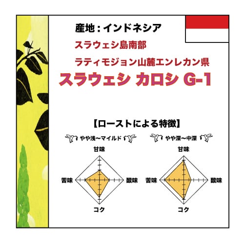 【500g】インドネシア スラウェシ カロシ G-1