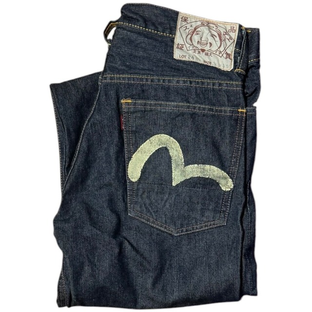 雰囲気抜群 EVISU 2017 カモメプリント ブーツカットデニム 30×35 