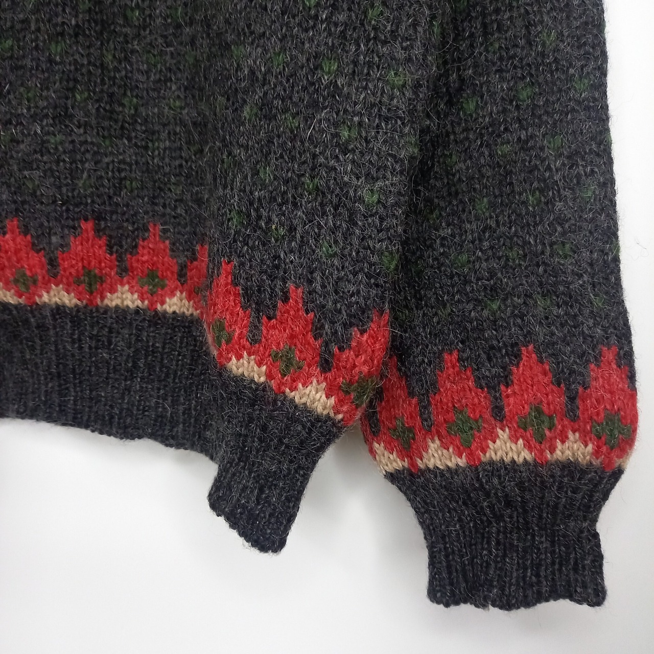 90s　ウールリッチ　モヘア　ニット　セーター　ノルディック　フェアアイル　灰色