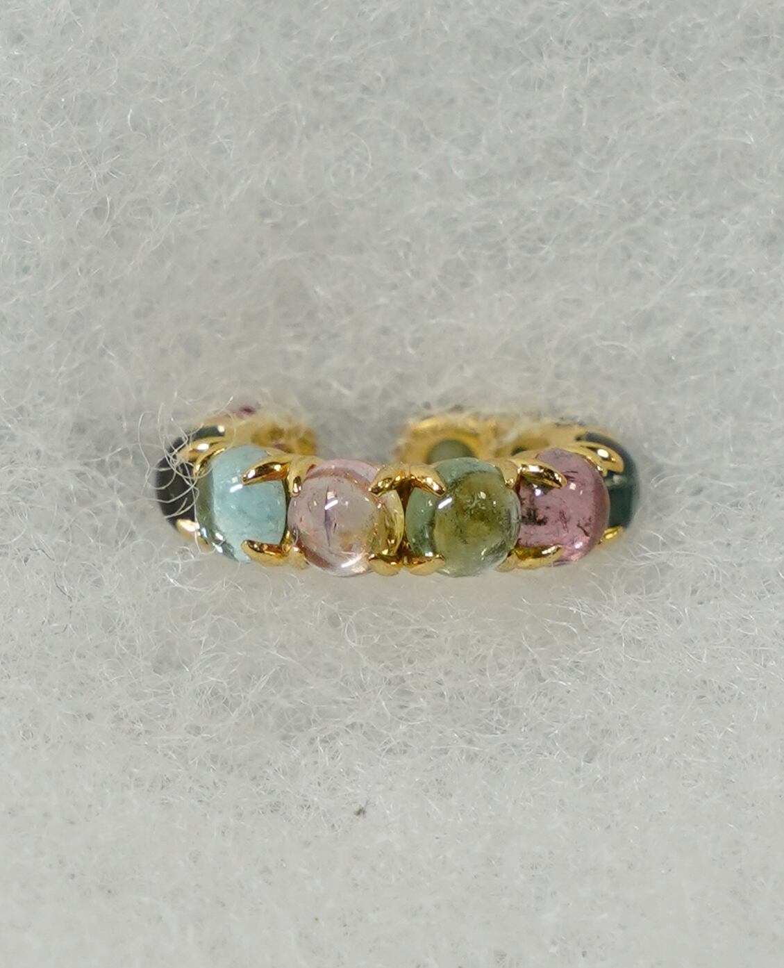(SV)Multicolor Tourmaline eternity earcuff