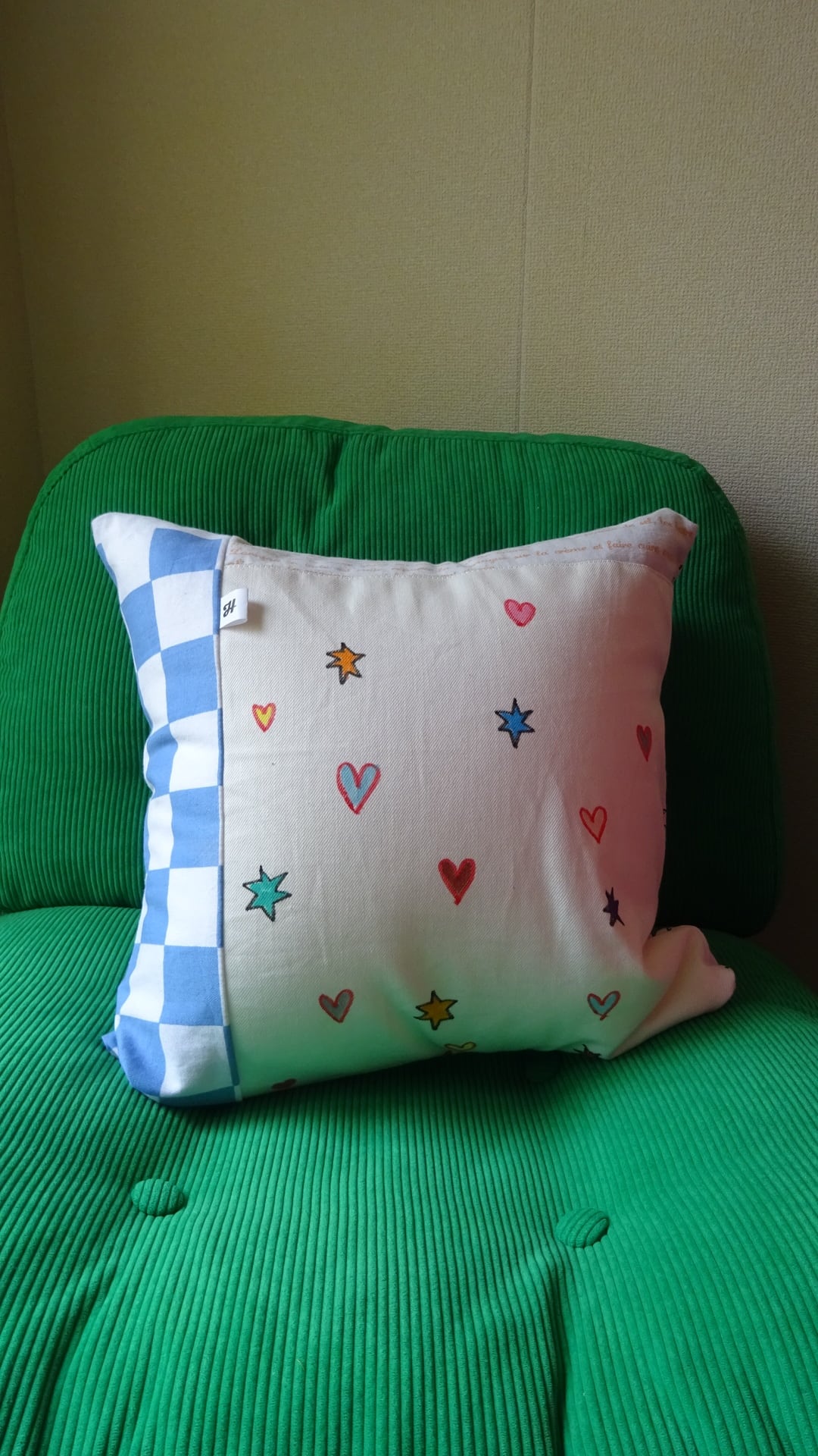 remake cushion ♡ checker