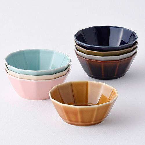 面取ボウル中・ダークグリーン | 重山陶器