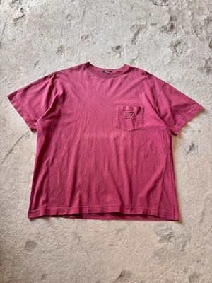 80～90s OLD STUSSY/KING SIZE Pocket Tee/USA製/黒タグ/L/ポケT/Tシャツ/刺繍/バ－ガンディ－/ステュ－シ－/オ－ルドステューシー