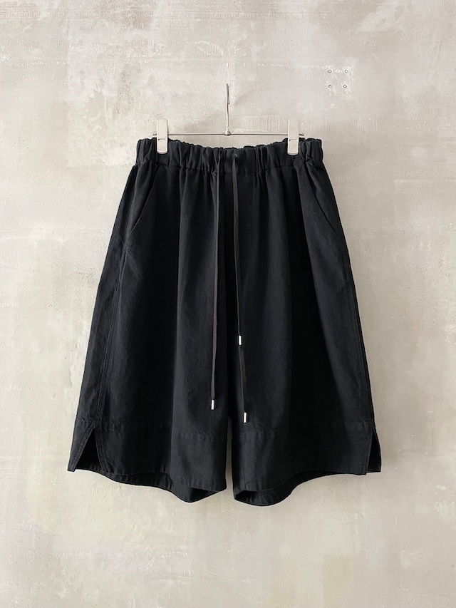 T/f F4 bio washed 12oz denim easy buggy shorts - past black
