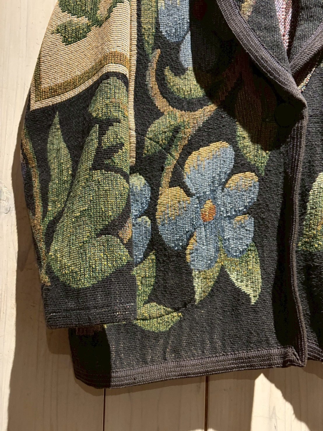 a.k.a.C.a.k.a vintage】Flower Pattern Vintage Loose Goblin Jacket