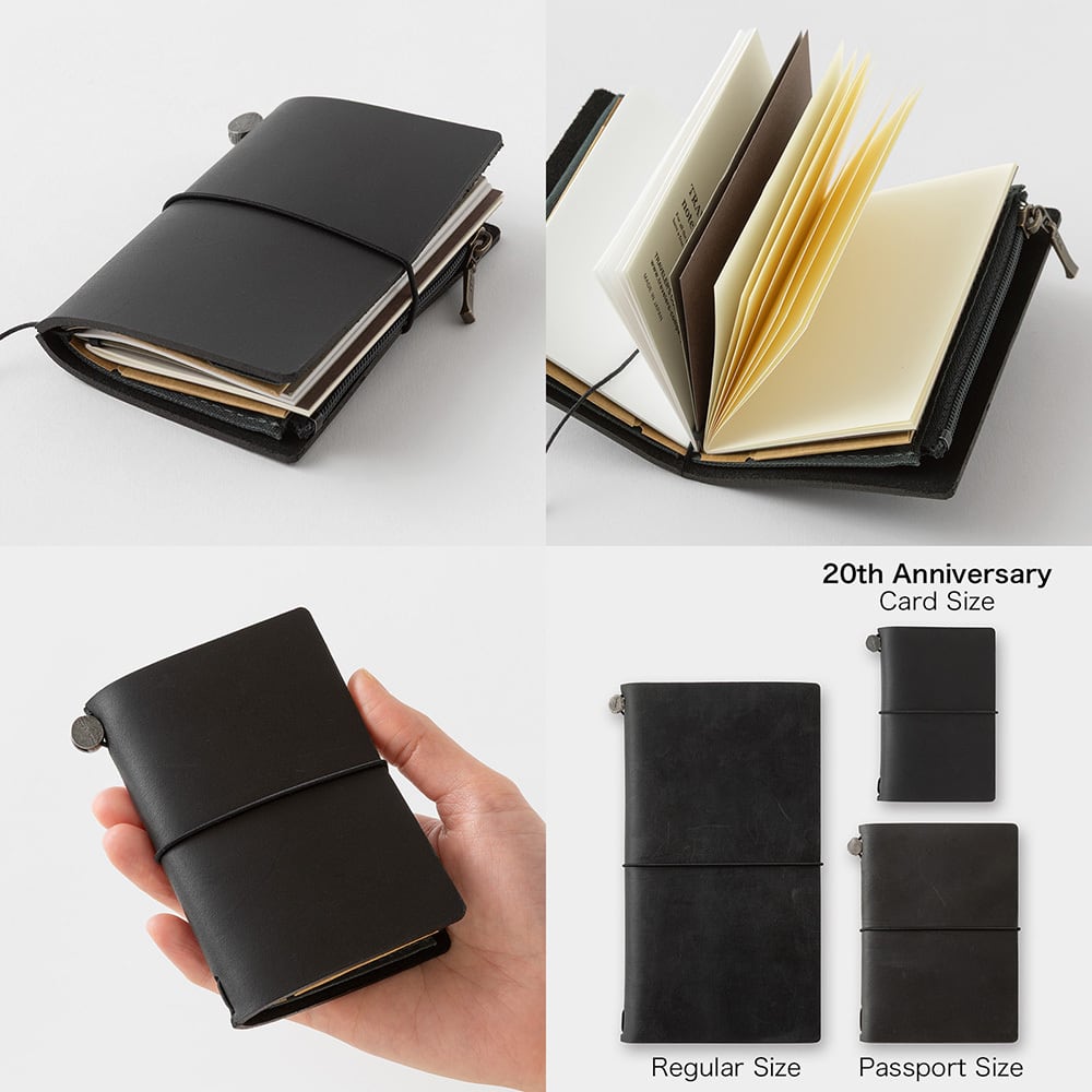 トラベラーズノート カードサイズ 20周年セット 黒 | 文華堂 ONLINE SHOP