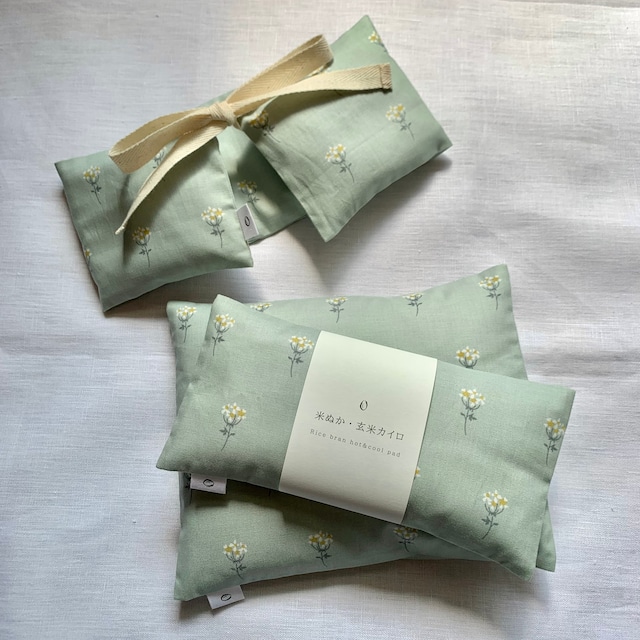 《アイピロー/首・肩用/大判》米ぬか・玄米カイロ(選べるハーブ)レースフラワー 《アイピロー/首・肩用/大判》米ぬか・玄米カイロ(選べるハーブ)レースフラワー