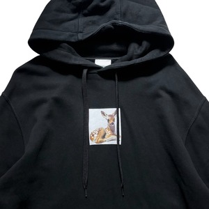 BURBERRY LONDON ENGLAND black sweat parka “Bambi”