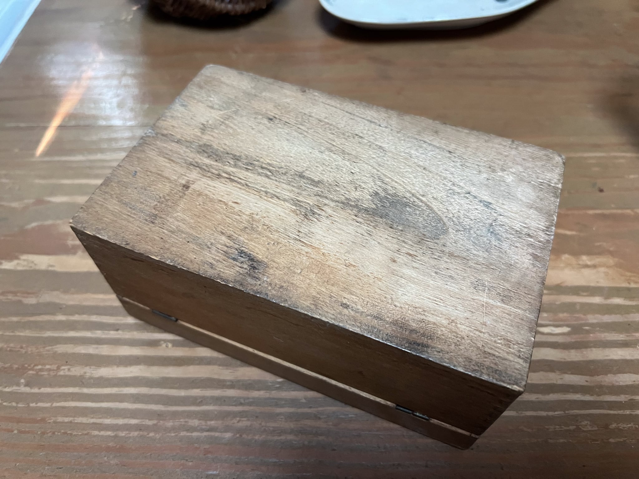 文字が入った木箱 フレンチアンティーク