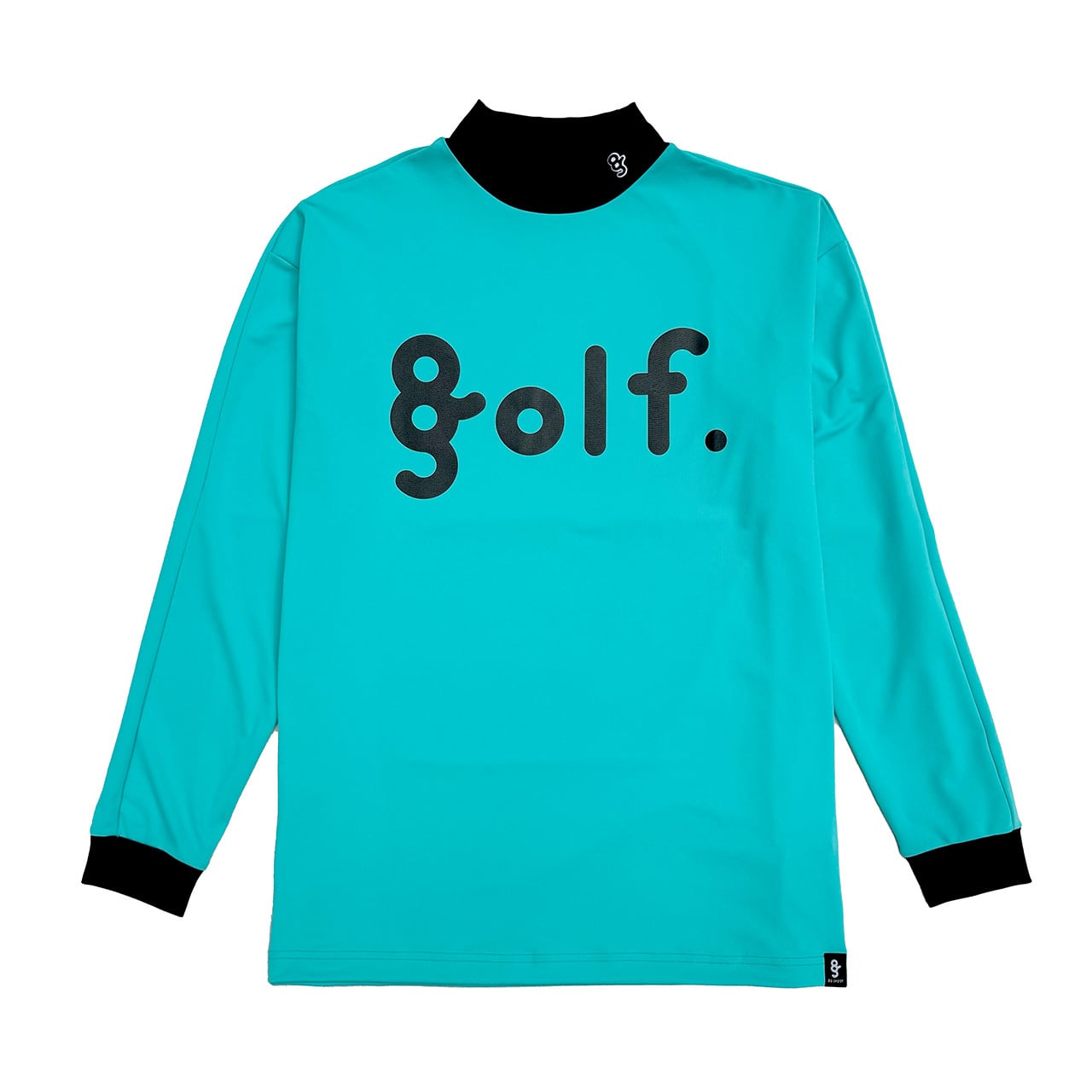 LOGO PRINT MOCK NECK L/S TEE -TURQUOISE / BLACK- | 8G SHOOT WEBSTORE