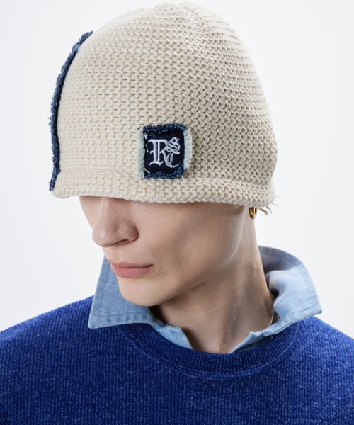 RSSC ■ DENIM PATCHED BEANIE ビーニー ☆TXT ヨンジュン 着用!!【RSSC】F/W DENIM PATCHED KNIT