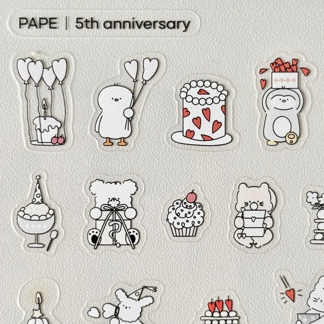 ★新作予約 papeterie.atelier 〔PAPE 5周年ステッカー〕