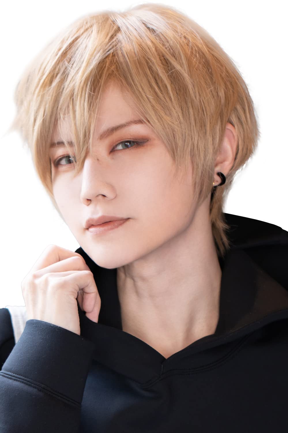 【特価処分】イージーショート03 フルウィッグ ウィッグ ファッション 男装 コスプレ 自然 耐熱 ウィッグネット付き - ディープゴールド