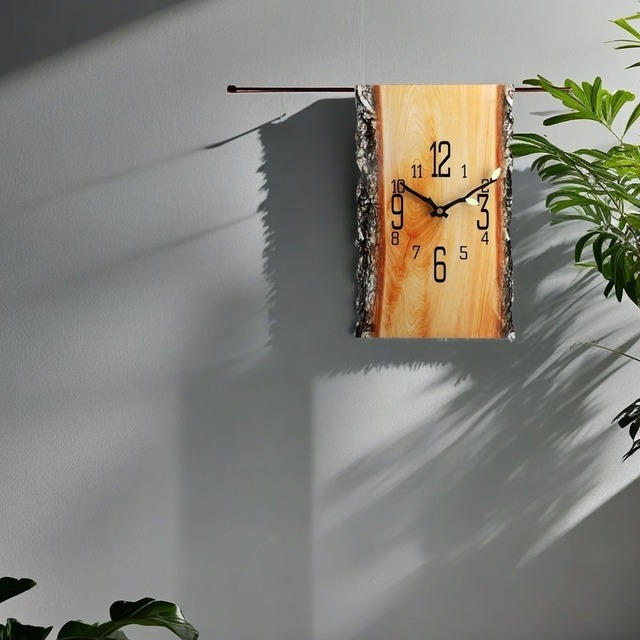 掛け時計 ナチュラル 年輪 木目調 温もり おしゃれ かわいい 壁掛け インテリア 時計 木製 アナログ ウォール クロック デコレーション
