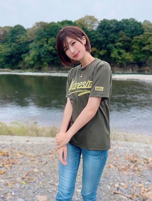 AKANESAS SHINING ドライTシャツ ARMY GREEN×LEMON