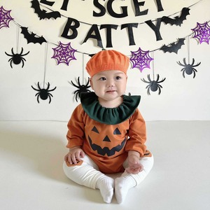 ベビー 秋新作 カボチャ ロンパース