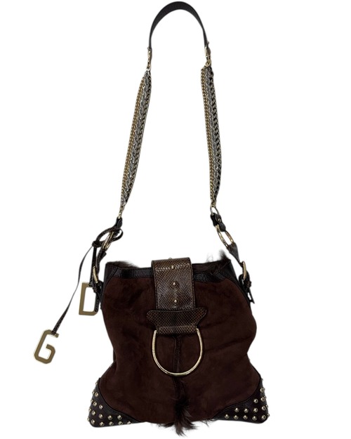 AW2005 DOLCE&GABBANA SHEARLING CROSSBODY BAG
