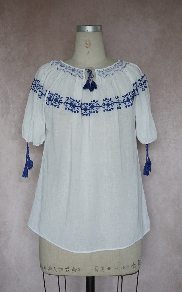 60-70's Romanian embroidered blouse
